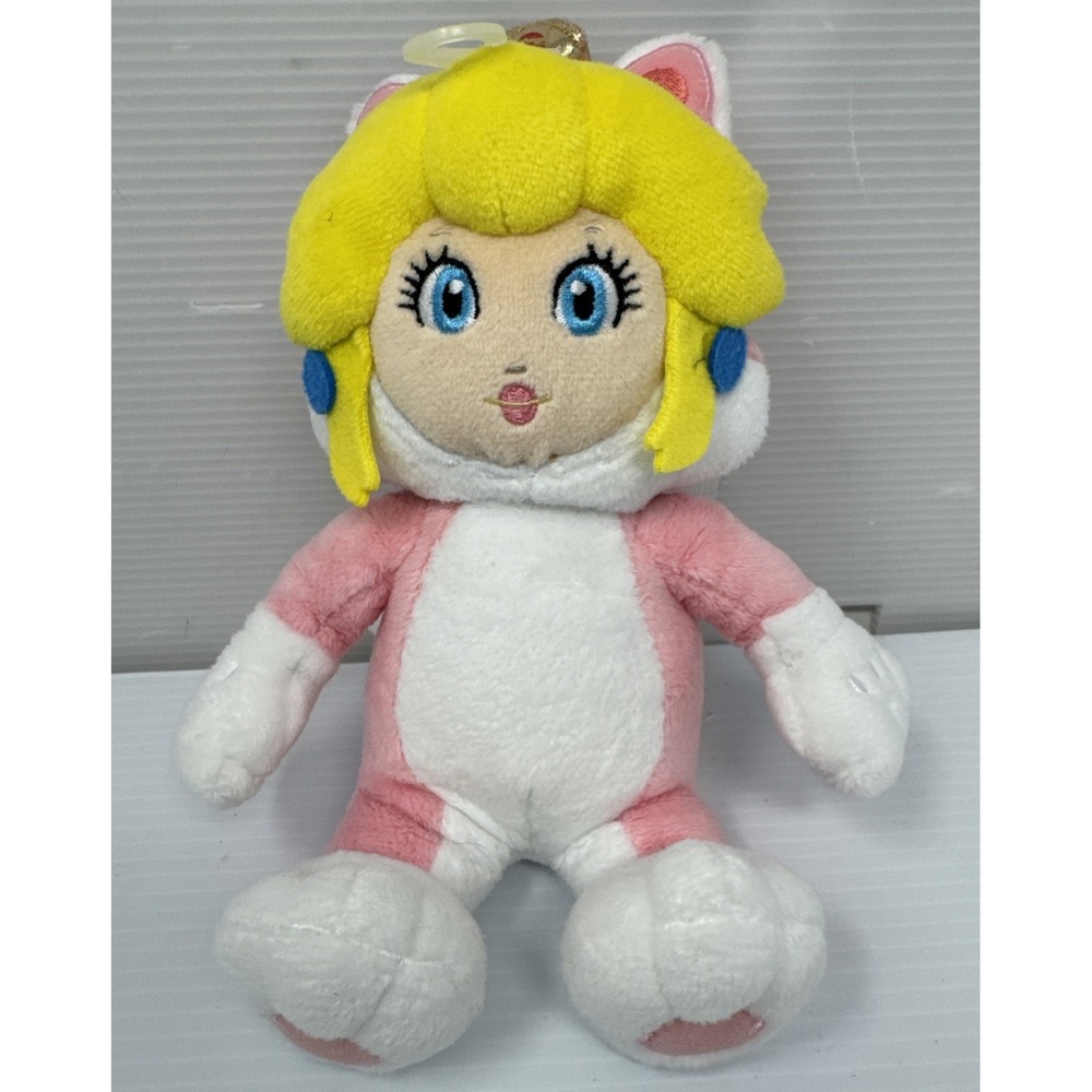 Little Buddy Super Mario 3D World Cat Peach Plush 9" Nintendo 2014